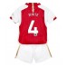 Arsenal Benjamin White #4 Barnkläder Hemma matchtröja till baby 2023-24 Kortärmad (+ Korta byxor) Billigt